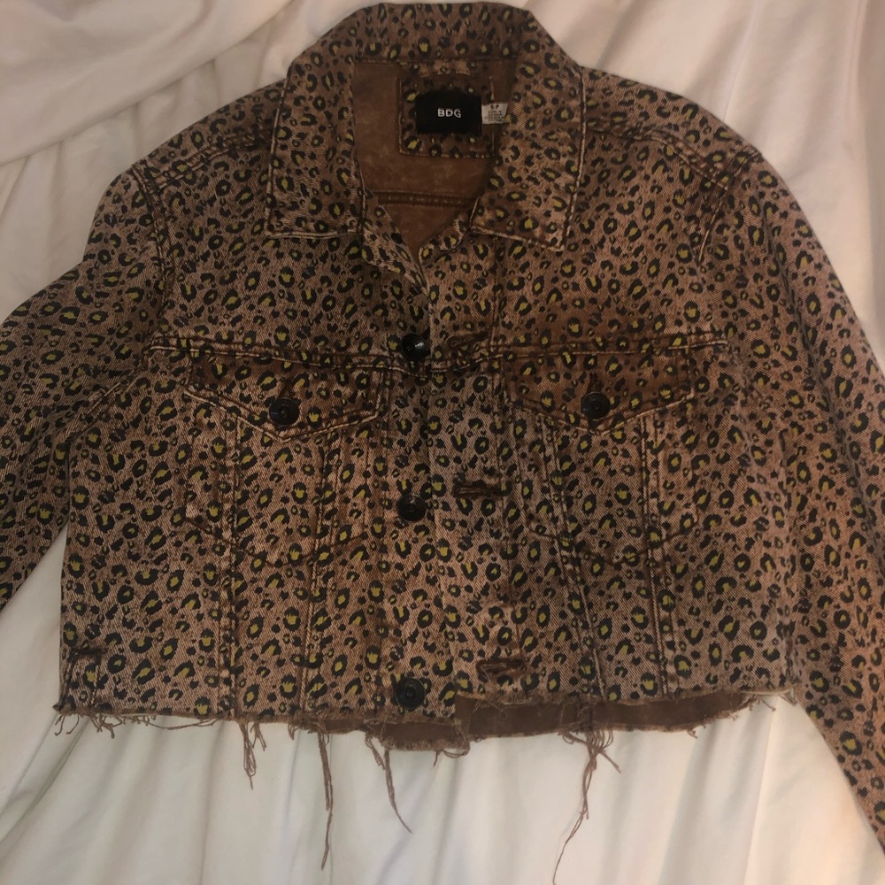 BDG cropped cheetah print jacket